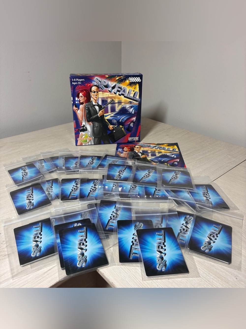 SPYFALL Complete Card Game Cryptozoic Social Deduction Party Game Strategy